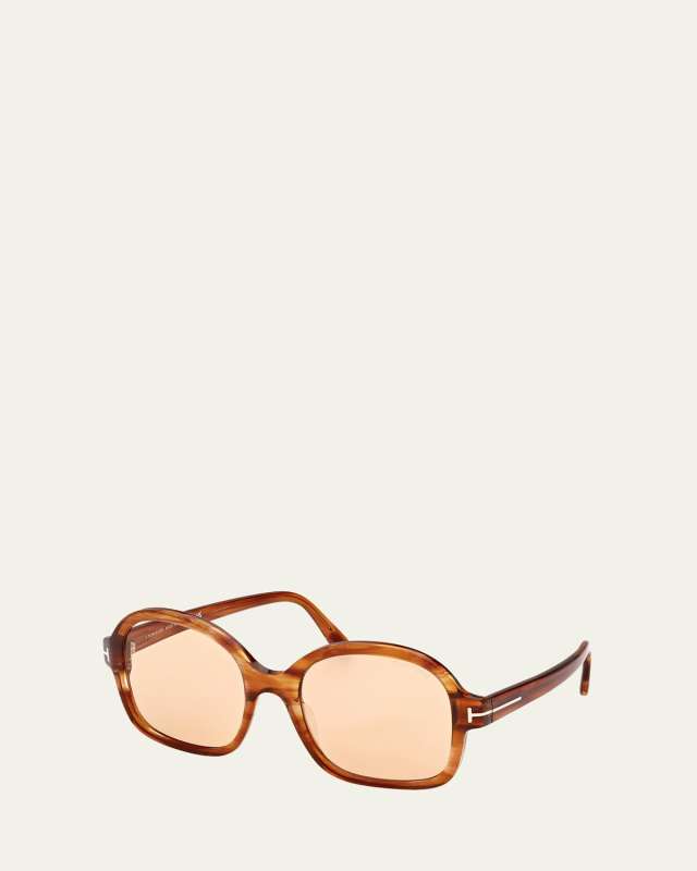 Amber Round Acetate Sunglasses